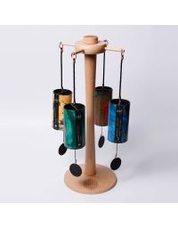 Zaphir Chime Set of 4 with Zenmotion Spin Rotating Chime Stand